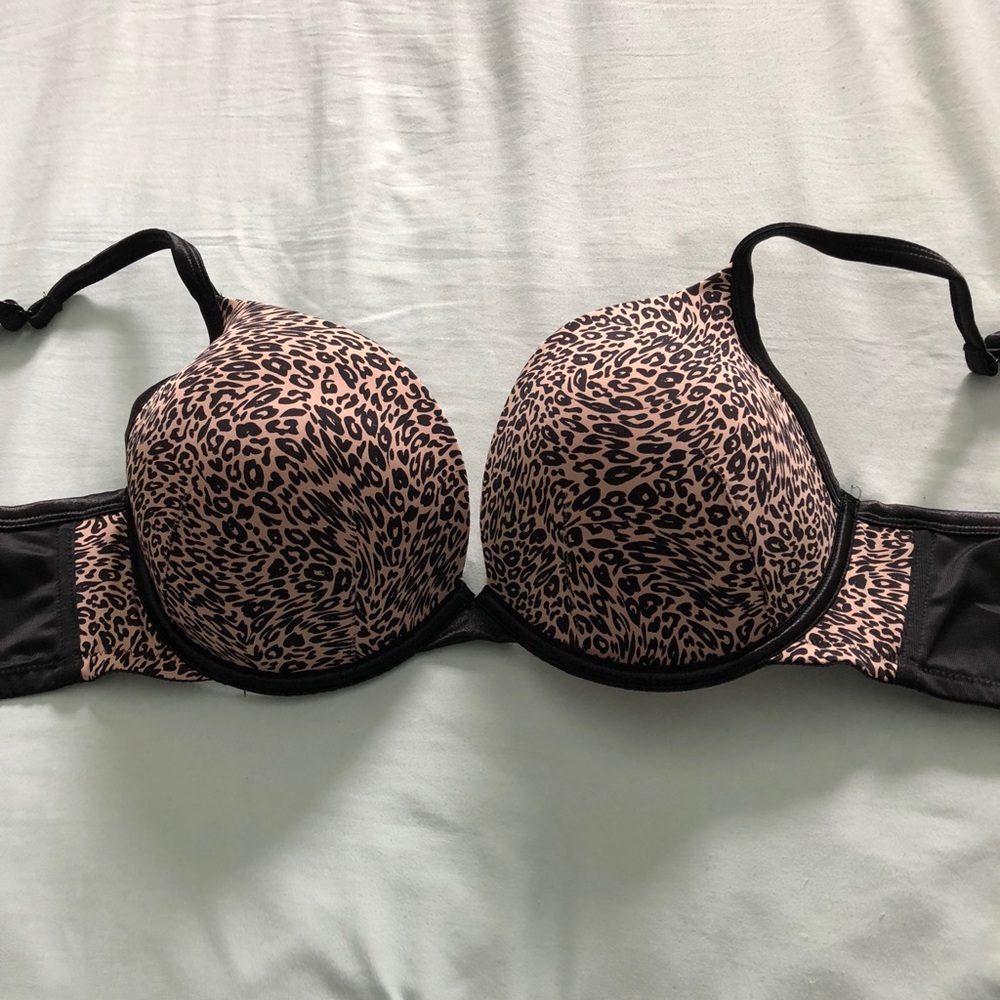 Zebra print push up bra